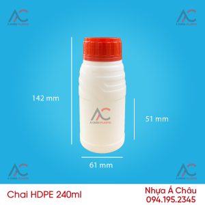 CHAI NHỰA HDPE 240ML